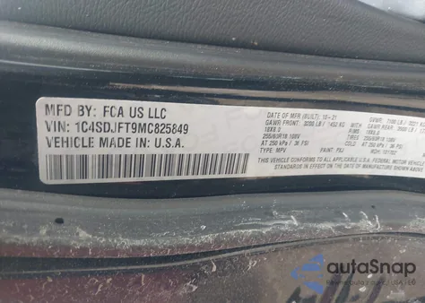 2021 Dodge Durango Pursuit Awd from USA, damaged, VIN 1C4SDJFT9MC825849